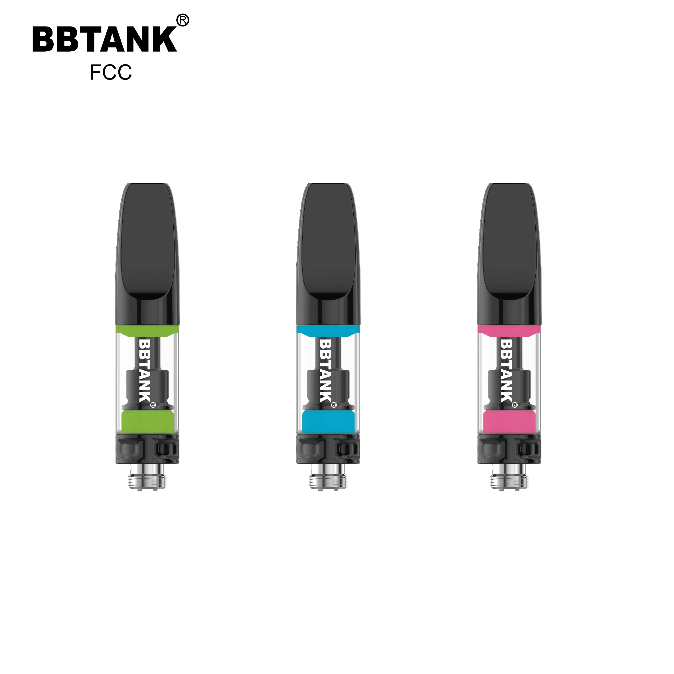 Best seller Factory price BBTANK FCC empty 1ml full ceramic coil cbd vape cartridge for thick oil