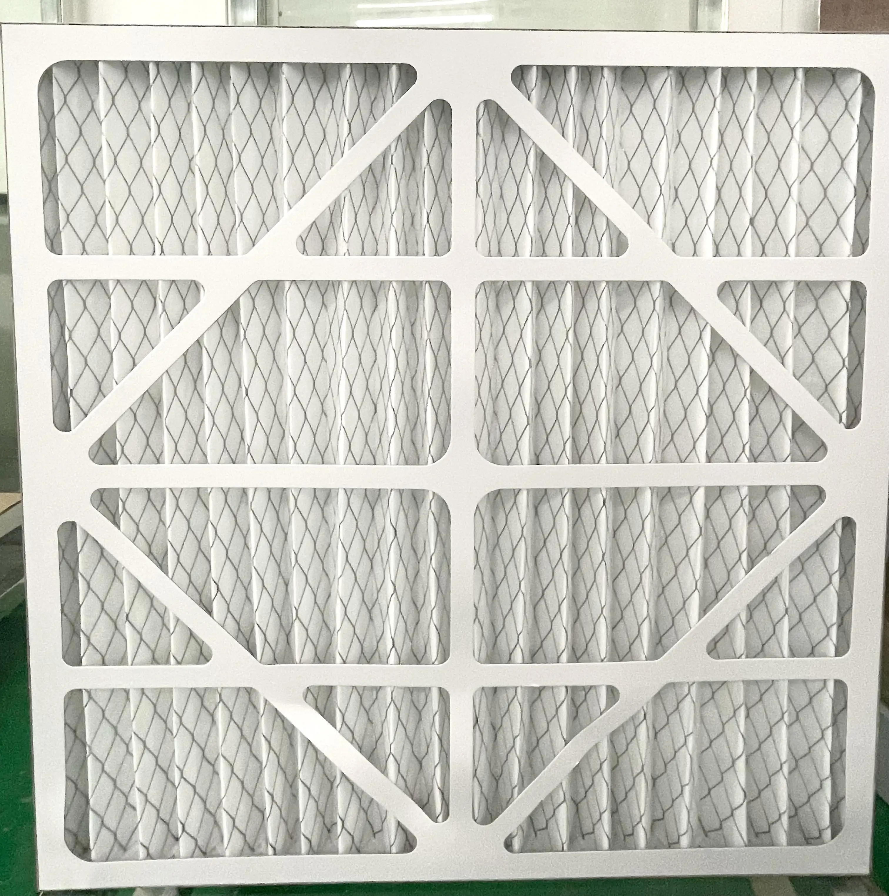 HVAC Disposable Cardboard Pre Filter G3 G4 Panel Filter Synthetic Fiber 24x24x2 12x24x1 Different Sizes for AHU