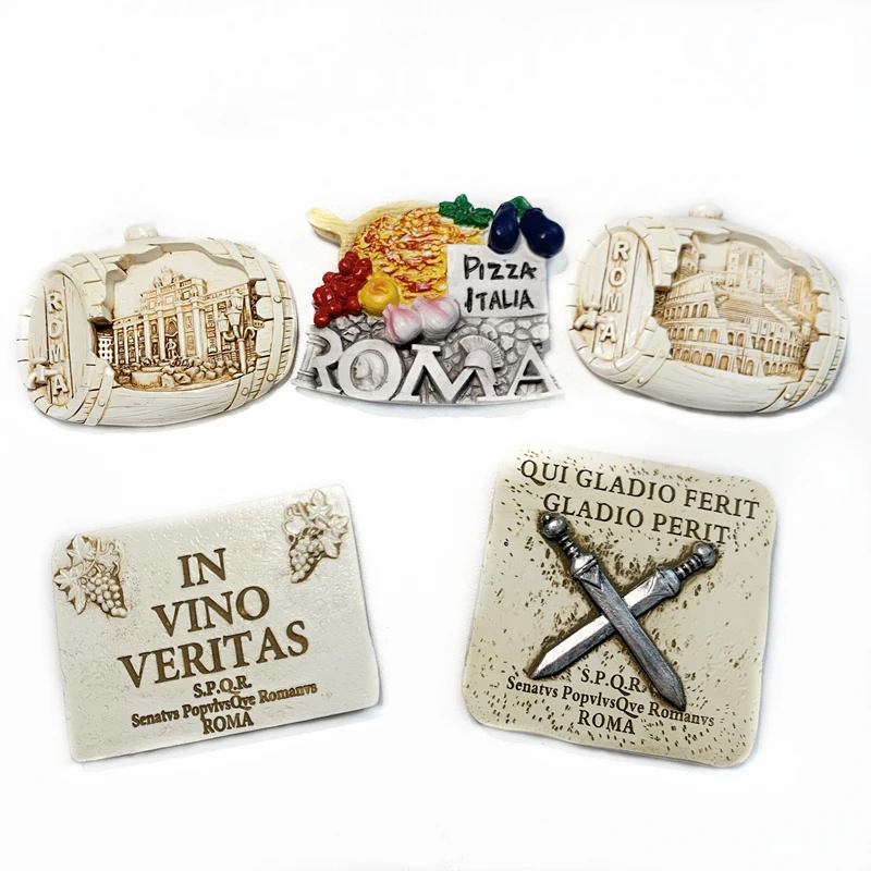 Roma Customized home decoration 3D polyresin fridge magnets  travel souvenir collenction gift crafts