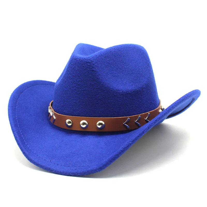 Factory Western Design Sunshade Black Felt Fedora Hat Unisex Sombrero Custom Stetson Cowboy Hat