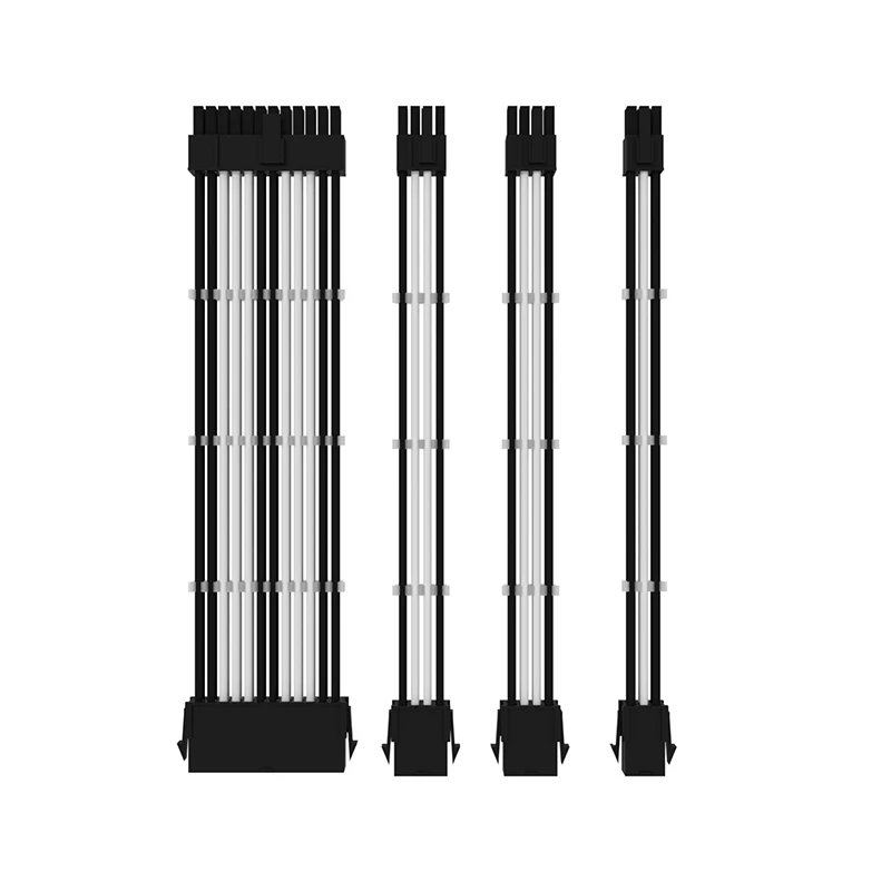 Extension Cables Psu Extension Power Supply Sleeved Cable PSU Extension Kit PC 30cm ATX 24pinCPU44pPCI-E 62p ATX Cable