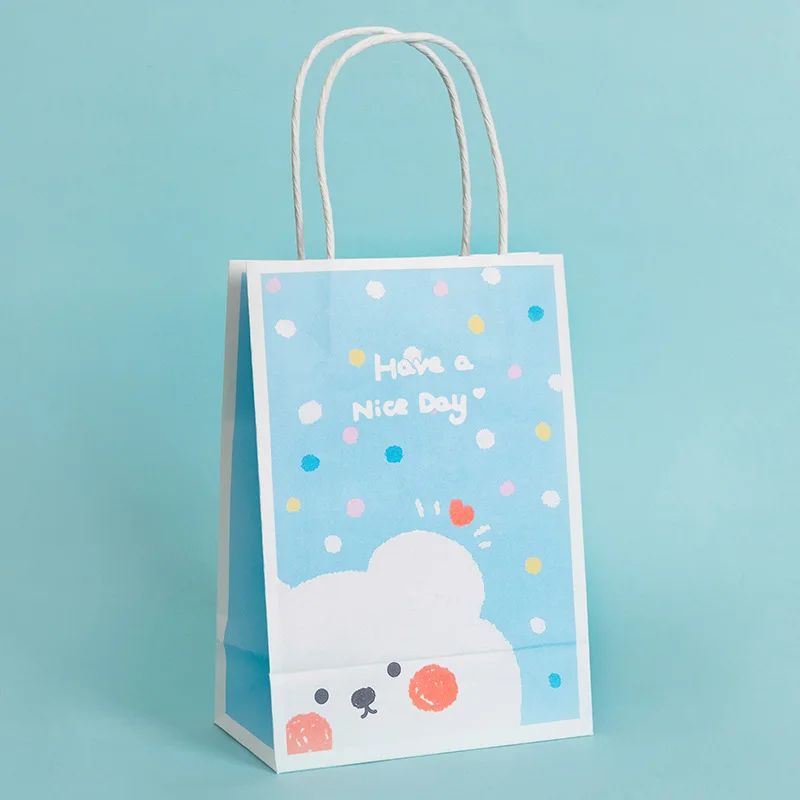 Wholesale Shopping Paper Bag Candy Chocolate Packaging Bags Cartoon Gift Paper Bag for Children Gift