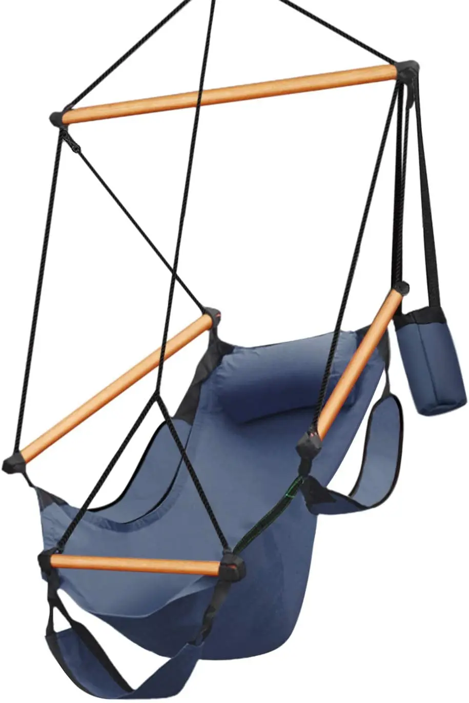 Suspension Hammock Chair Air Luxury Sky Swing Outdoor Seat 250 Lbs Armrest Hanging Chair