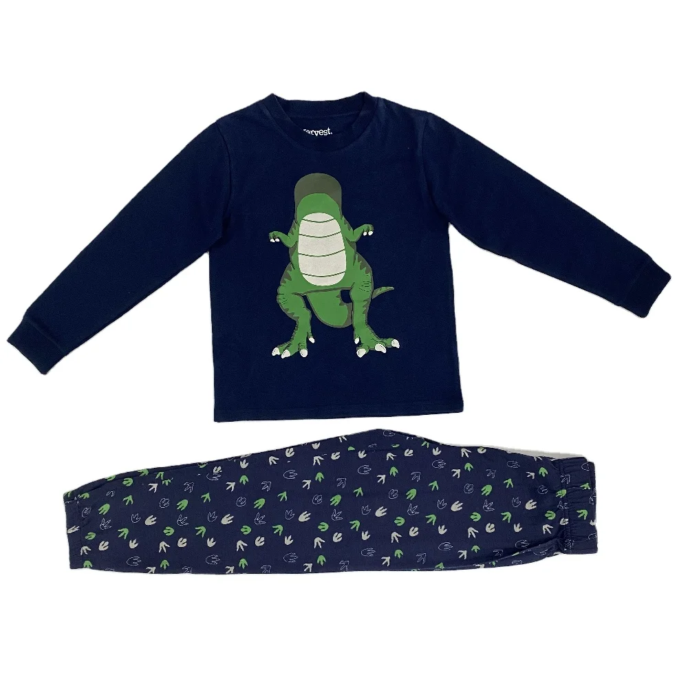 
New Arrival Sleeping Long Sleeve Wear Kids Pajamas Set With Cloak Cartoon Full Print Cotton Pajamas 