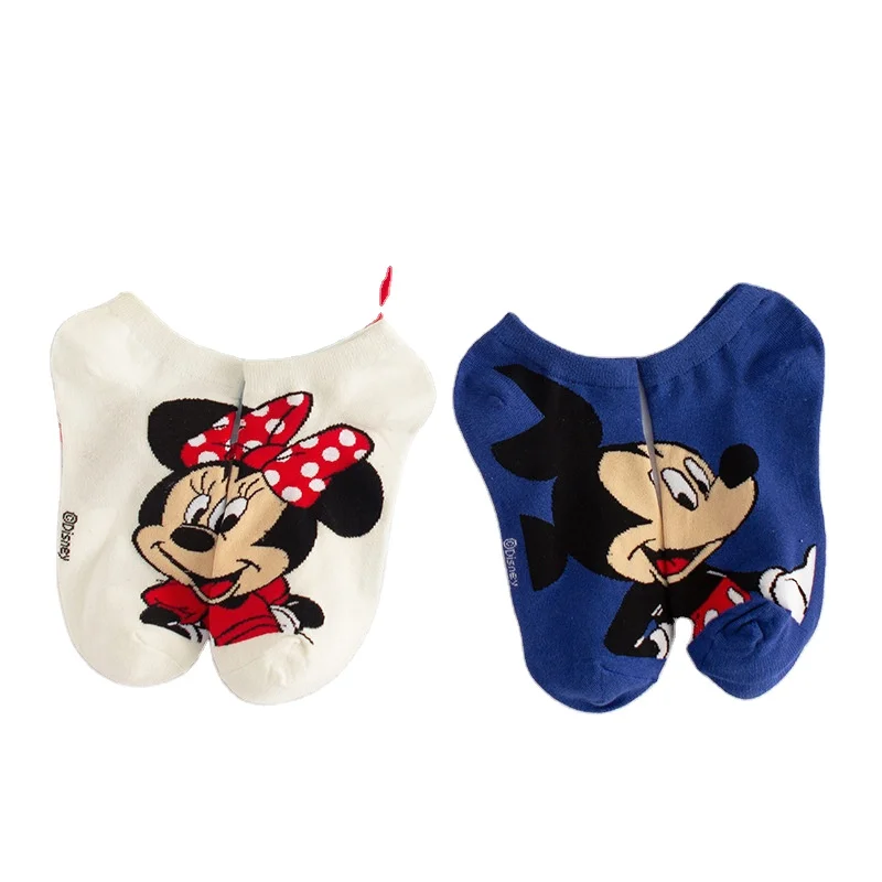 Wholesale custom Fashion Disneyes Mickey  Donald Duck Squirrel Cartoon Colorful Cotton Sock Girls Ankle Socks