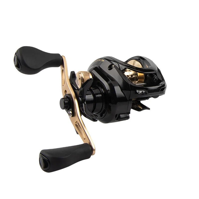 SHADOW TIP 9+1BB Fishing Reel Gold and Red Color 5kg Braking Power 8.0:1 Gear Ratio 205g Light Weight Bait Casting Fishing Reels