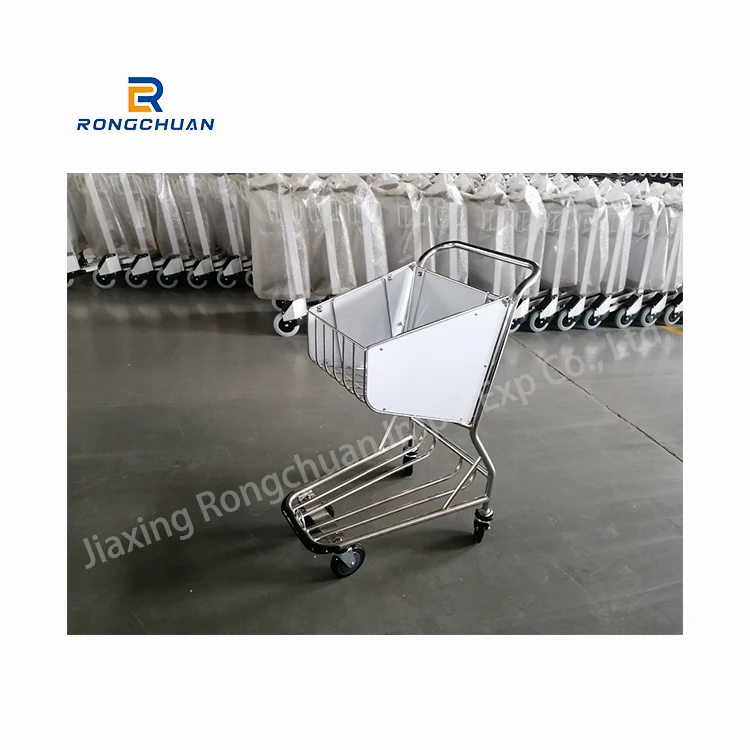 High strength 4 wheels Hand Brake Airport Trolley For Free Duty Store Airport Passenger Baggage