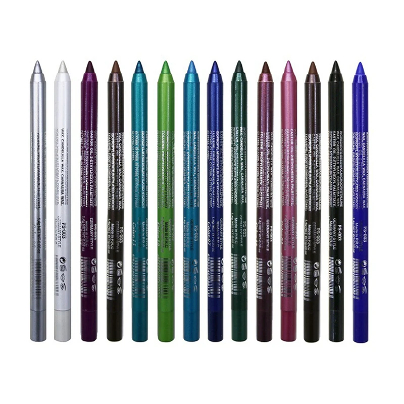 14 Colors Long-lasting Eye Liner Pencil Waterproof Pigment Blue Brown Black Eyeliner Pen Women Fashion Color Eye Makeup Cosmetic