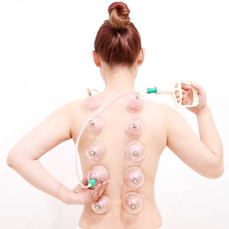 Китайская медицинская Вакуумная чашка Hijama Набор чашек для терапии пластиковые