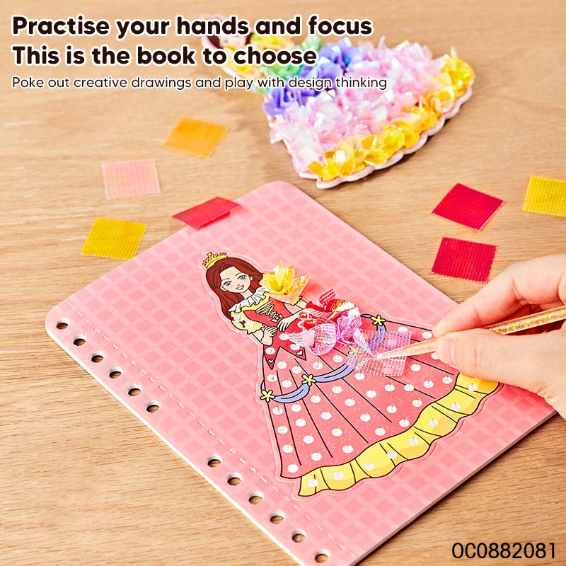 Paper Cutting Scissor Girls Fashion Dress up Toys Kids Educational Games Diy Materials