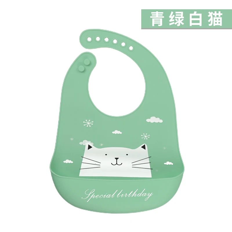 Silicone Baby Bib Wholesale Customized Waterproof Bib Bpa Free Adjustable Easy Clean Baby Silicone Bib For Babies Toddlers