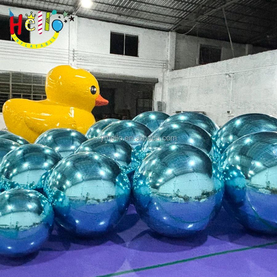 Christmas decoration Iridescent Inflatable Mirror Ball inflatable sphere