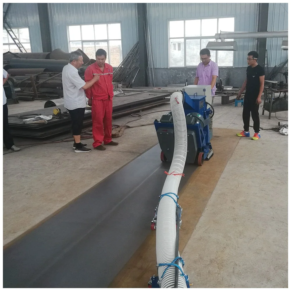 Automatic road shot blasting machine with alloy wheels
