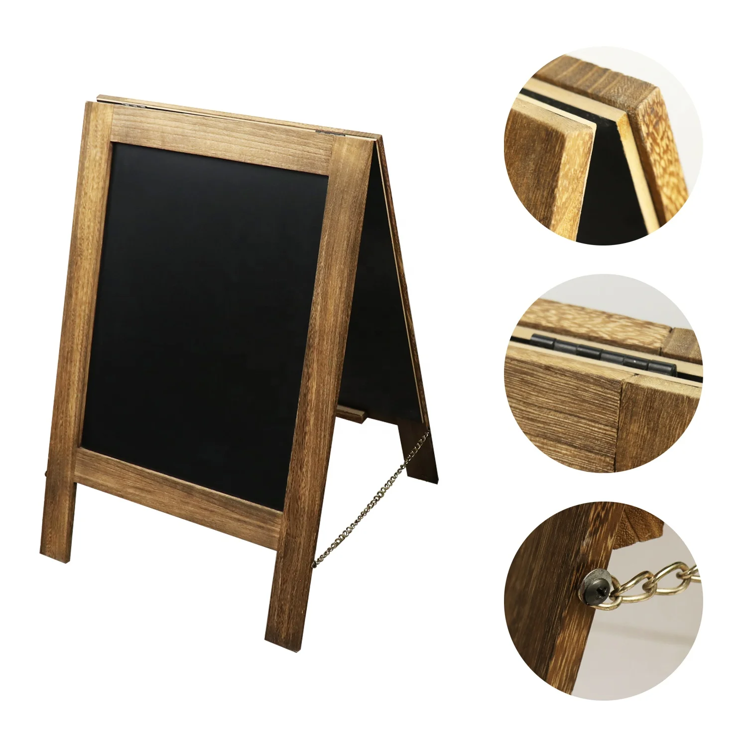 FSC&BSCI customsized Wood Chalk Board Sign Board Sandwich Board Signs Outdoor Chalkboard Easel A Frame Chalkboard Sign