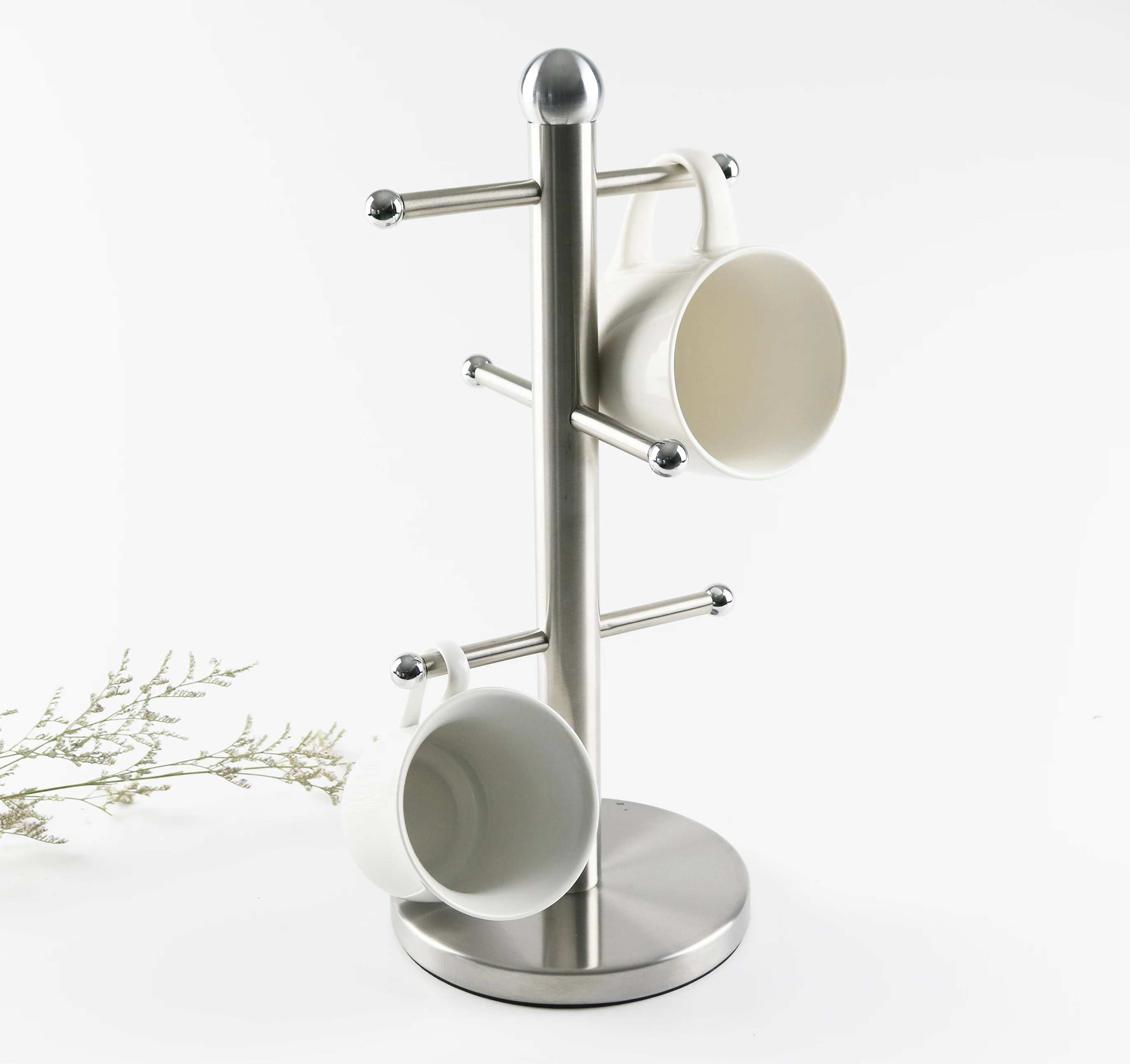 
Stainless steel Kitchen Accessories 6 Arms MugTree Cup Hanger mug hanging rack 