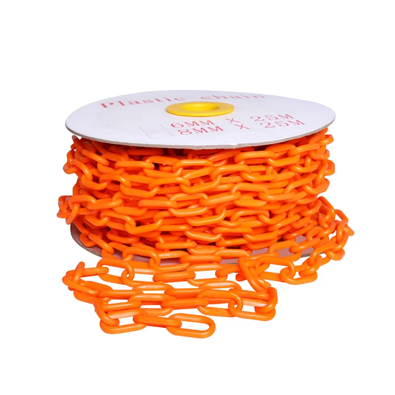 PE material 8mm colorful highway plastic caution chain for post