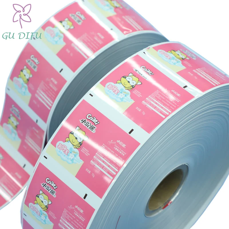 Laminated custom plastic aluminium packaging container film rolls cosmetic toothpaste food packaging rolls web