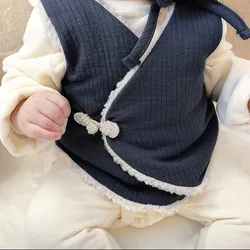Ins Shaolin Spring Retro Space Cotton Vest Children Vest Baby Cotton-padded Jacket Wholesale