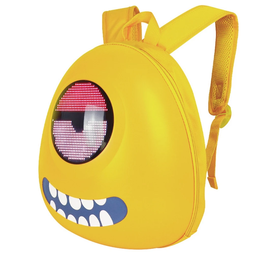 2024 Newest Kids Funny Game Mobile Control Smart Walking Advertising  Led Backpack Custom DIY Dynamic Pixel Led Display Backpack