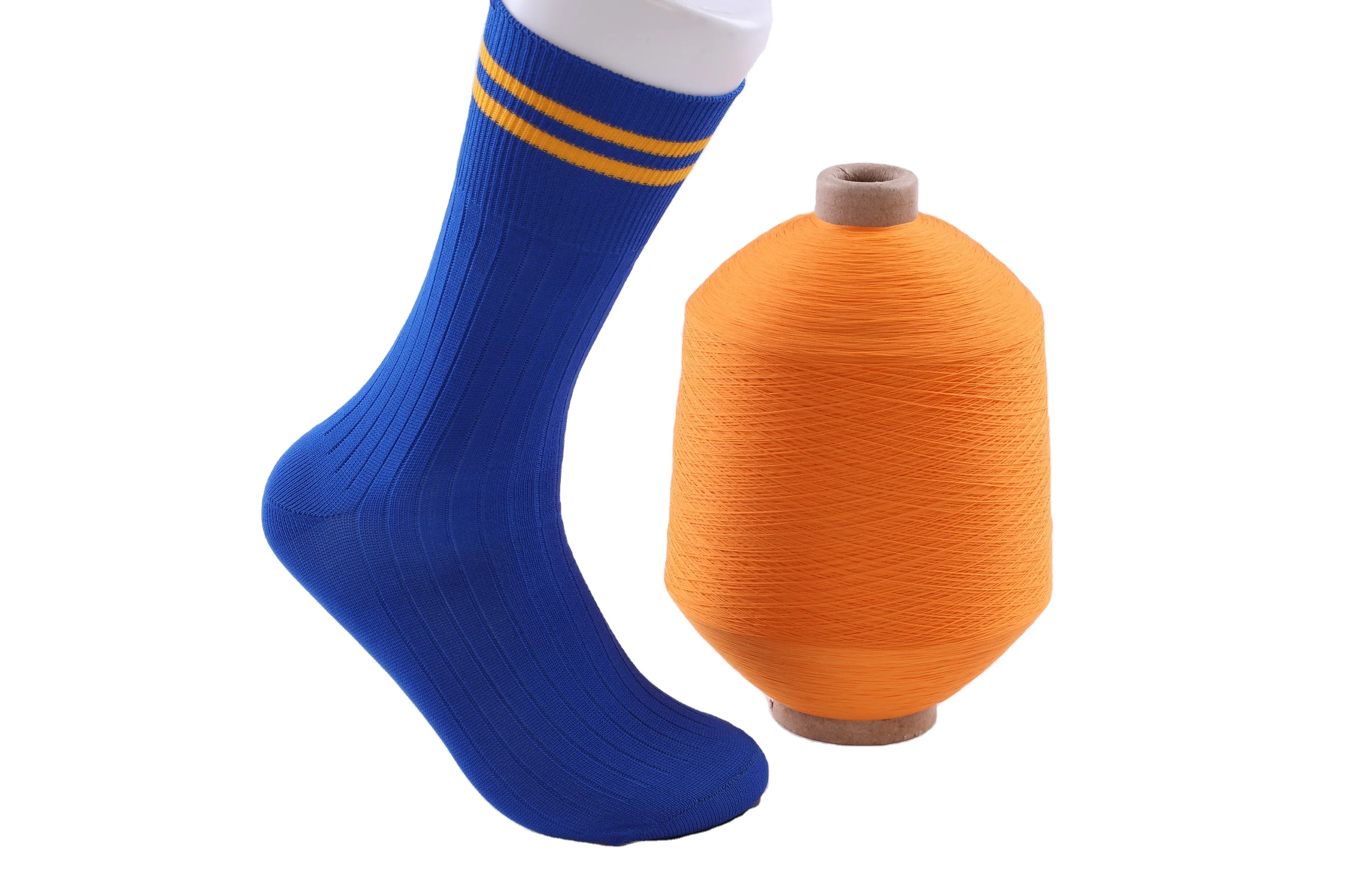 Widely used in the textile industry of various colors of high elasticity and comfort high stretch PES polyester yarn