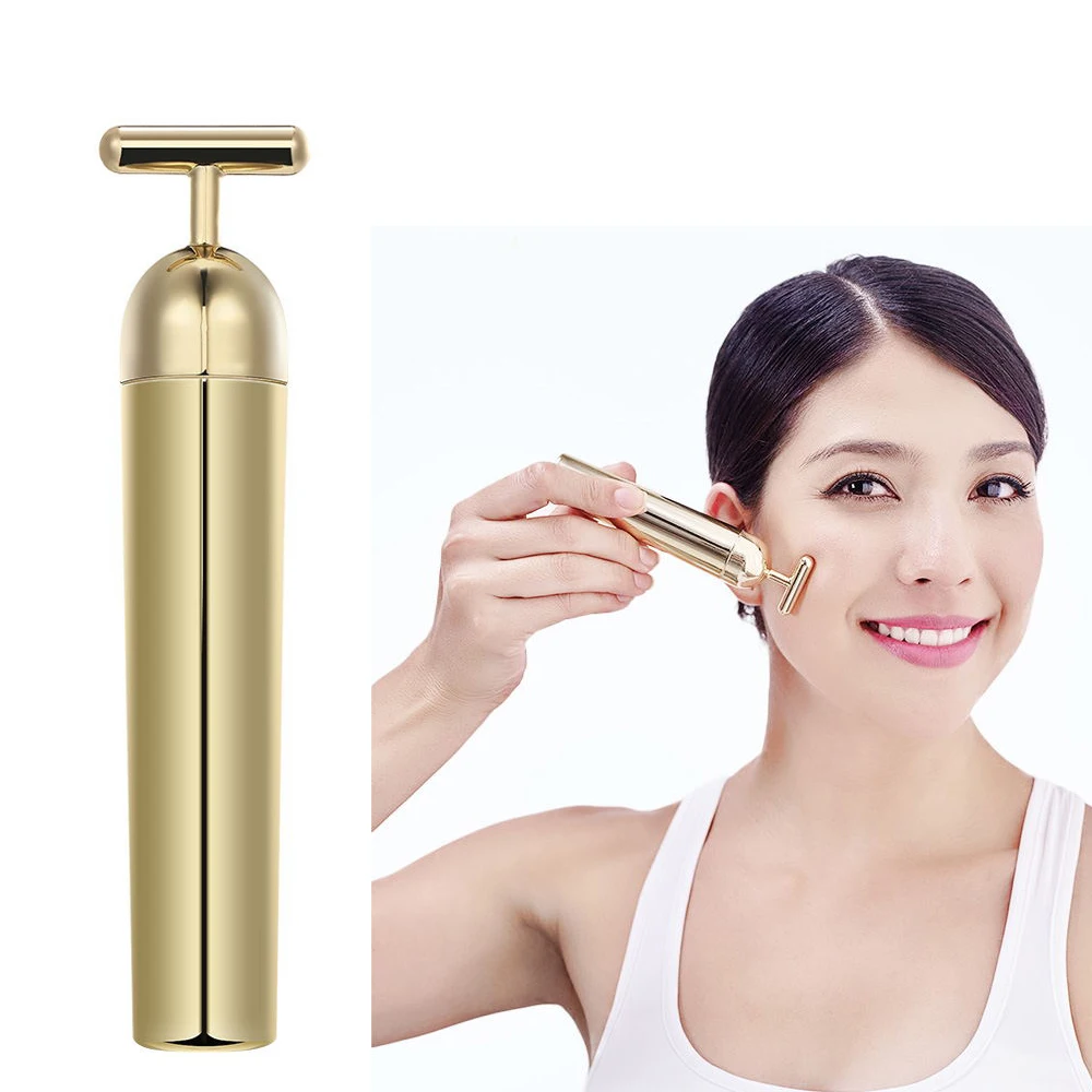 Good price T-shaped design anti-wrinkle beauty and personal care device handheld waterproof skincare tool electric face massager