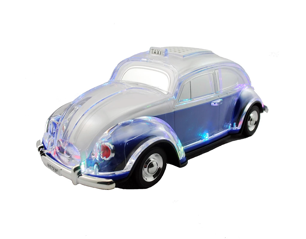 Portable Mini Car Shape Music  Bt Speaker Perfect Sound Radio Stereo Mp3 flashing led lights speaker