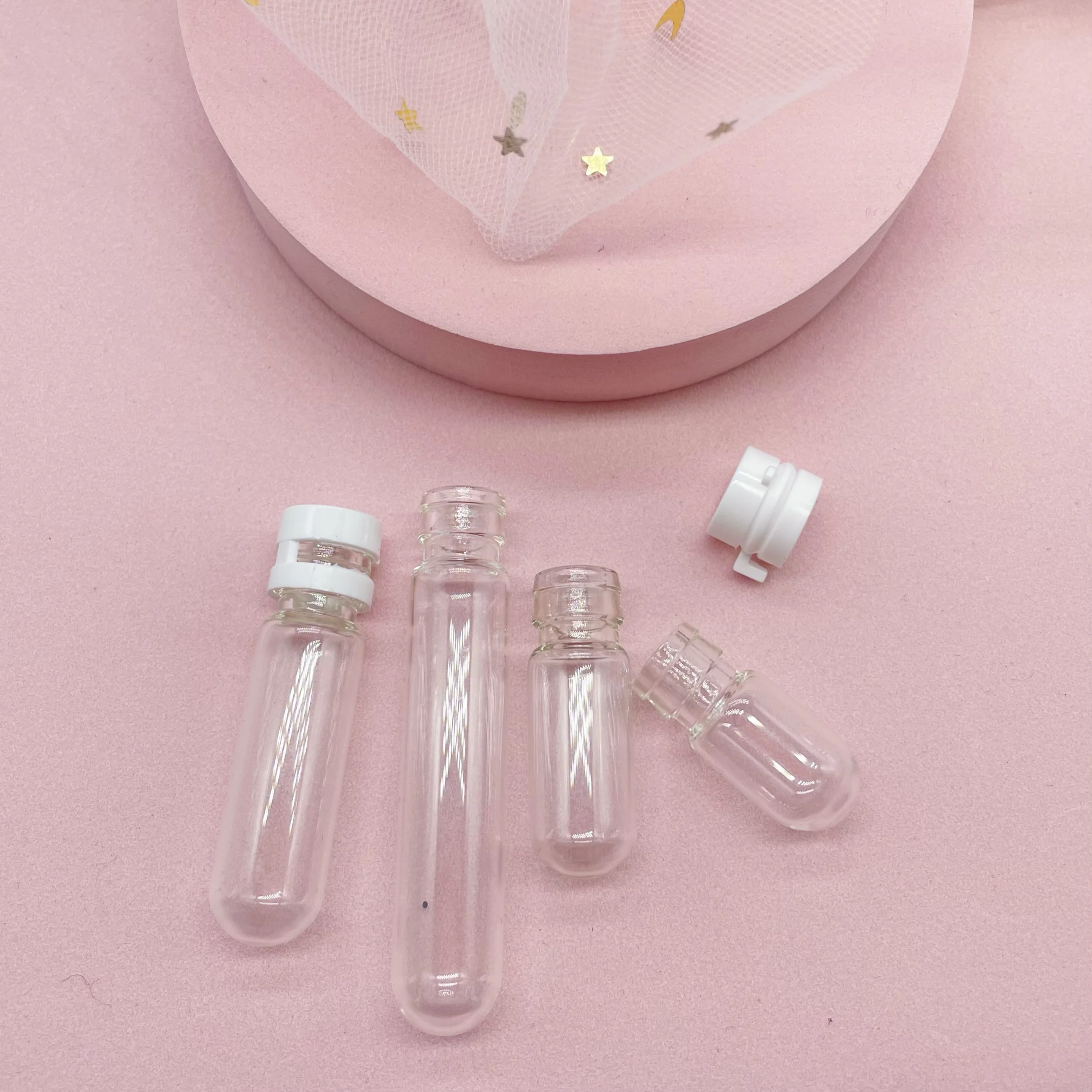 Круглая Плоская Бутылка для образцов 1,5 мл, 2 мл, 3 мл, 5 мл, тестовая трубка из боросиликатного стекла с ручным винтовым покрытием