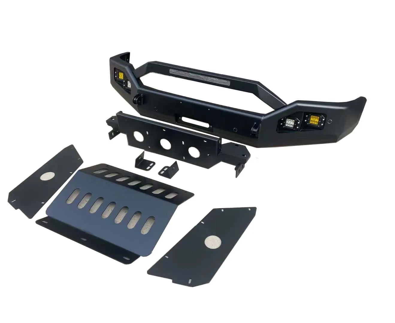 4x4 Offroad Accessories Powder Coated Black Steel  Front Bumper Rear Bumper For GMC Sierra 1500