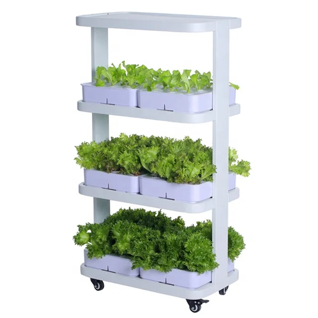 2023 high quality hydroponic growing system 6 water tanks with led plant grow lights indoor vertical kitchen kit