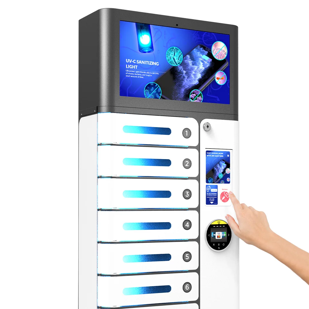 Factory Supply Y2 Power MIA Premium Credit Card Operated 8 Bay Pin Code Charging Locker PL-SCD8-Y2 Pay per Use charger