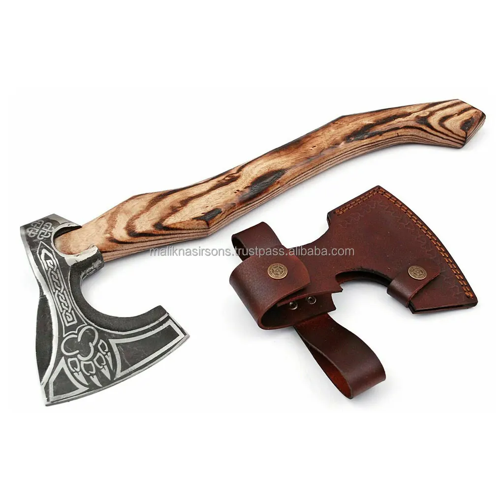 
AB 4 Axe NEW VIKING HAND FORGED 1095 HIGH CARBON STEEL BLADE, TOMAHAWK,HATCHET,COMBAT AXE 