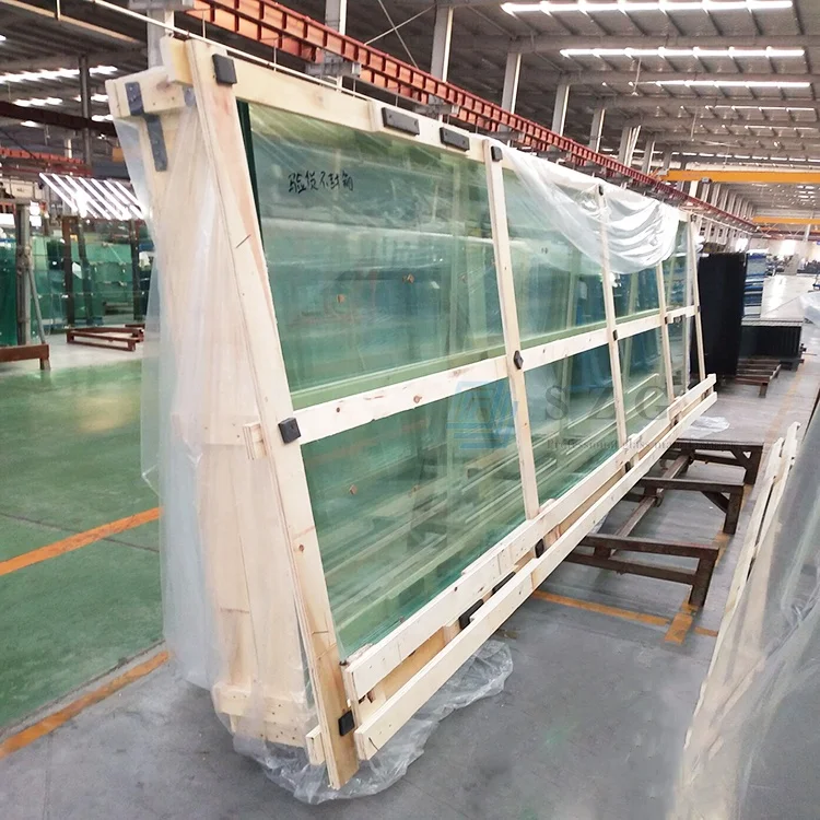 China Glass Manufacturing 10mm Low Iron Tempered Glass+1.52mm PVB+10mm PVB Safety Laminated Glass