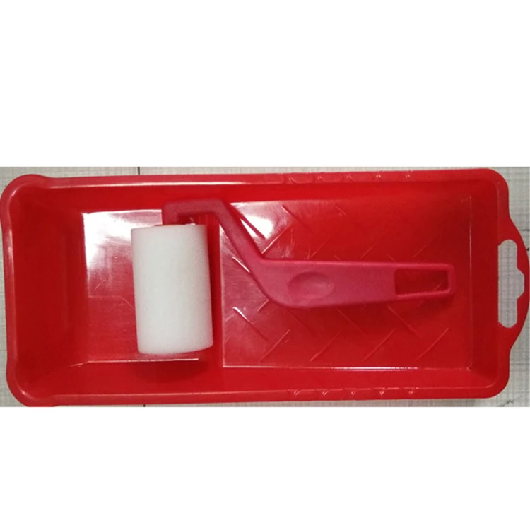 Factory Direct Sale Multifunctional Plastic Handle Easy Color Paint Roller Tray For Art Painting