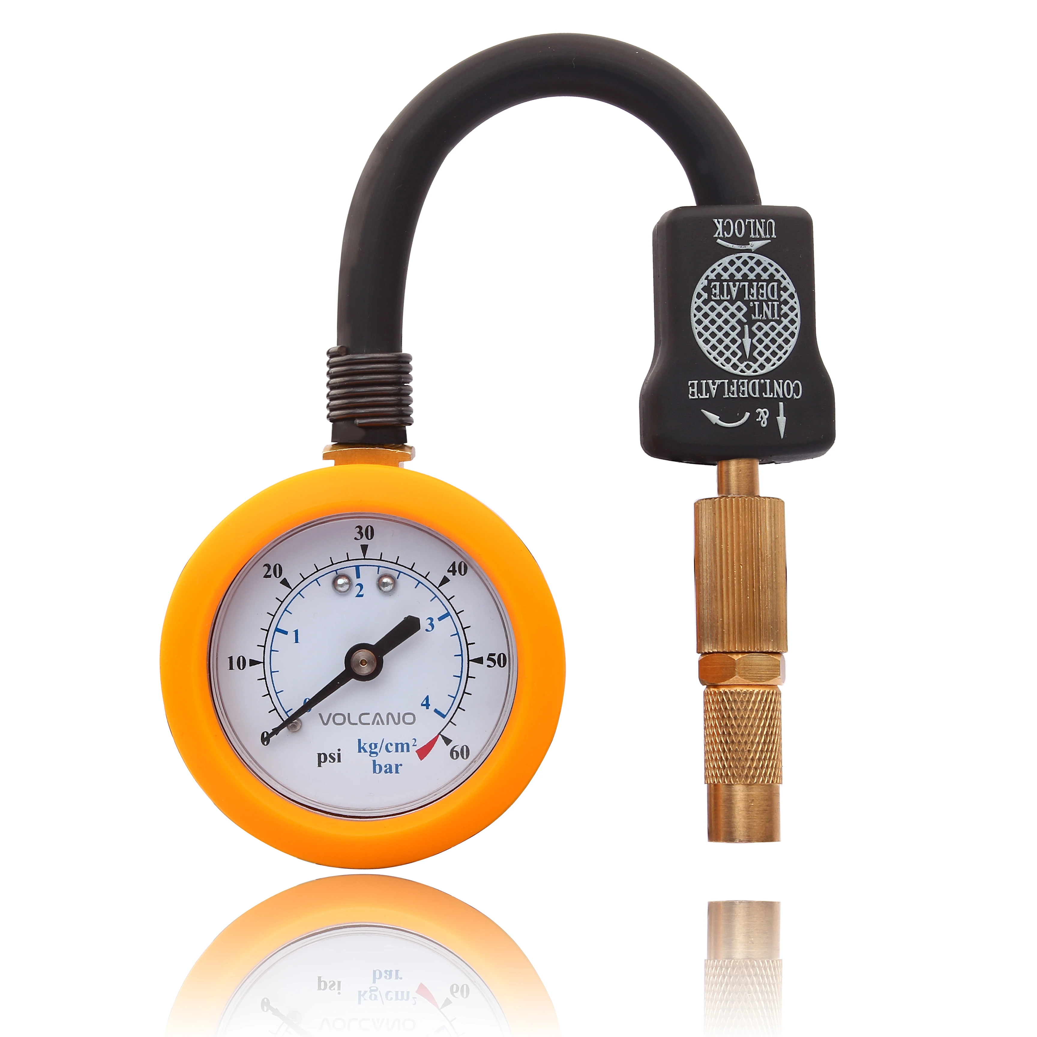 Volcano 2.0' 0-60PSI Tire Pressure Gauge with Deflator TG09 car tyre gauge