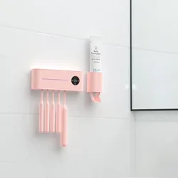 Automatic uv toothpaste dispenser toothbrush holder set