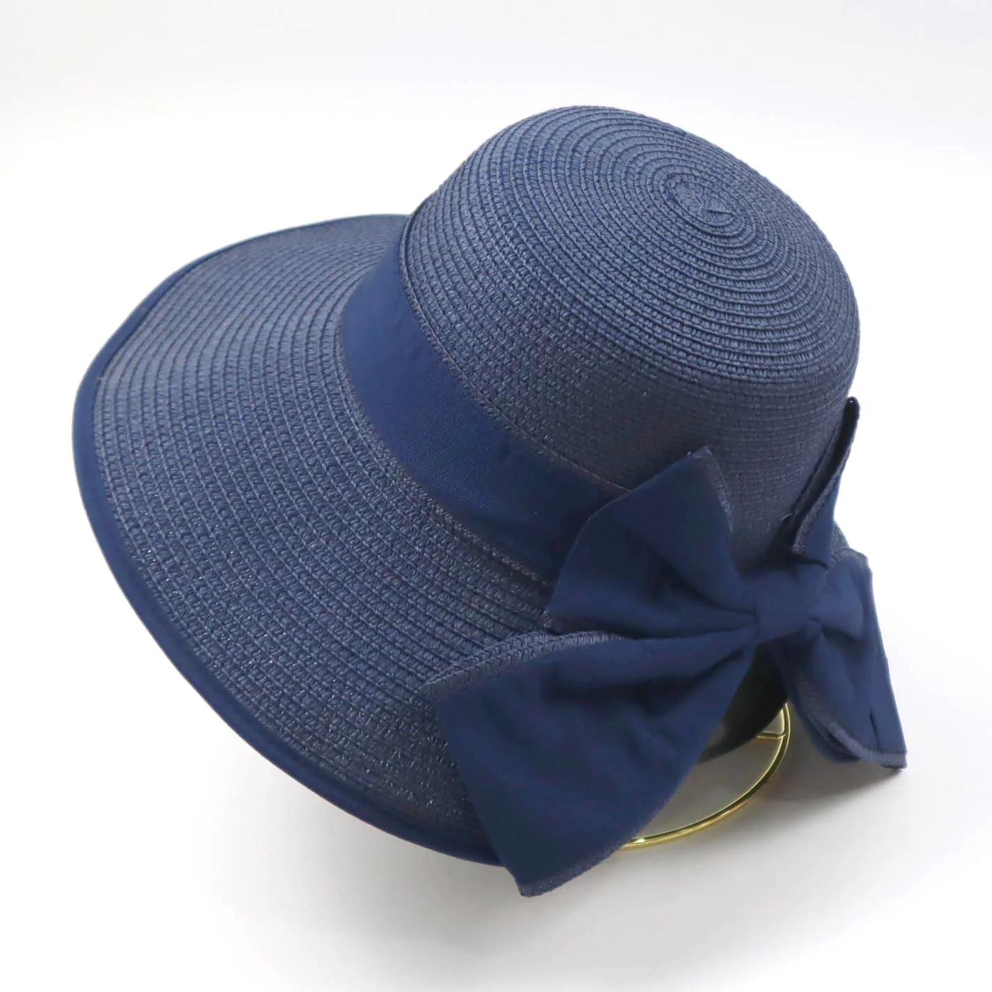 Creative Design Summer Beach Sun Shade Paper Straw Hats Girls Buy Straw Hat With Bow