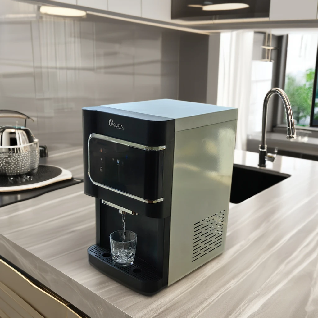 Commercial Electric Countertop Water Purifier Dispenser Hot Cold Warm & Ambient with Turn-Key Water Filters for Household Use