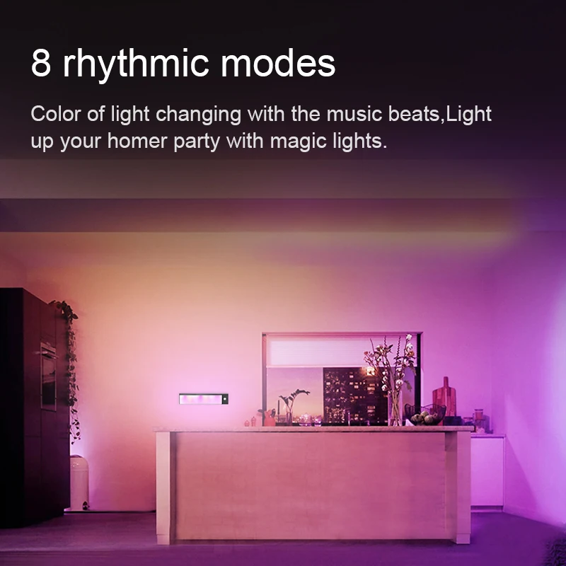 2023 New Arrivals RGB Colorful Light LED Motion Sensor Light Indoor Atmosphere Light