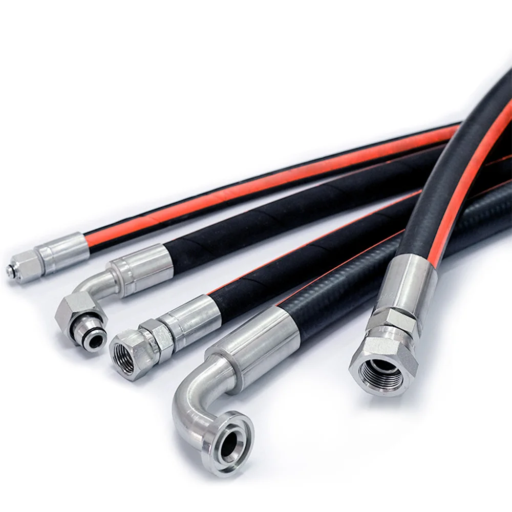 Hydraulic High Pressure Oil Hose Pipe Manufacture Customized Fuel Hose Pipe Hydraulic Braided Rubber Hose