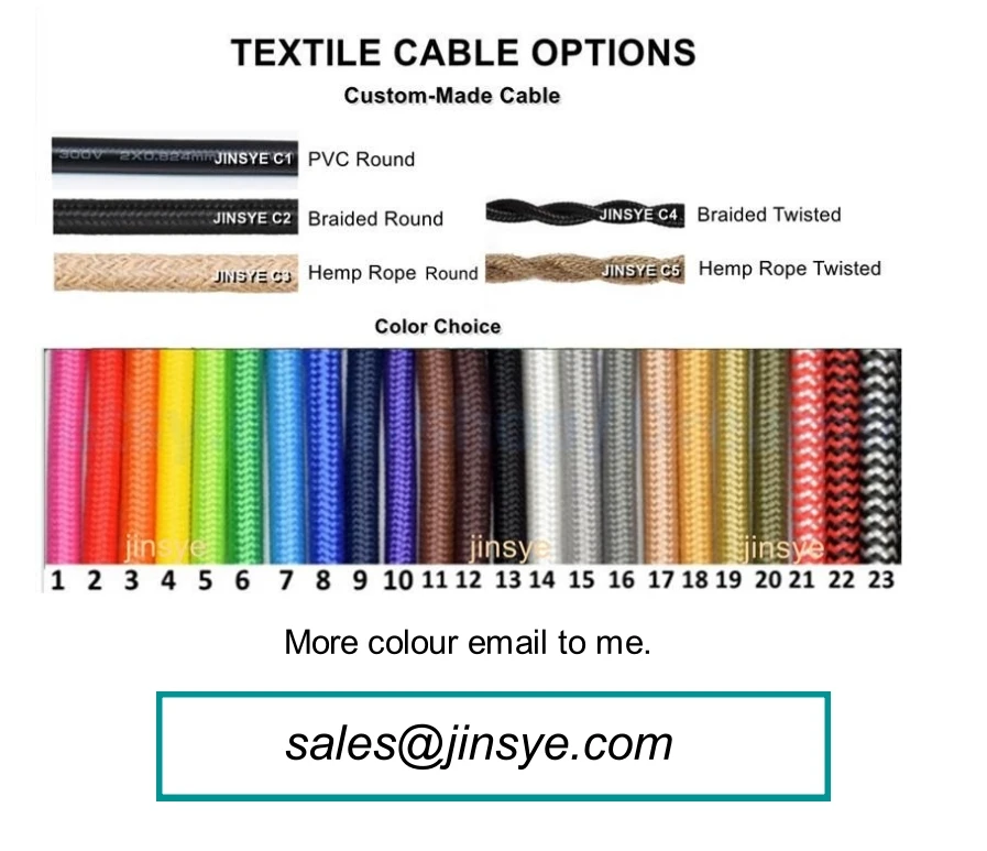 2*0.75mm CE VDE listed Light or Dark Brown Fabric Round Cotton Cable