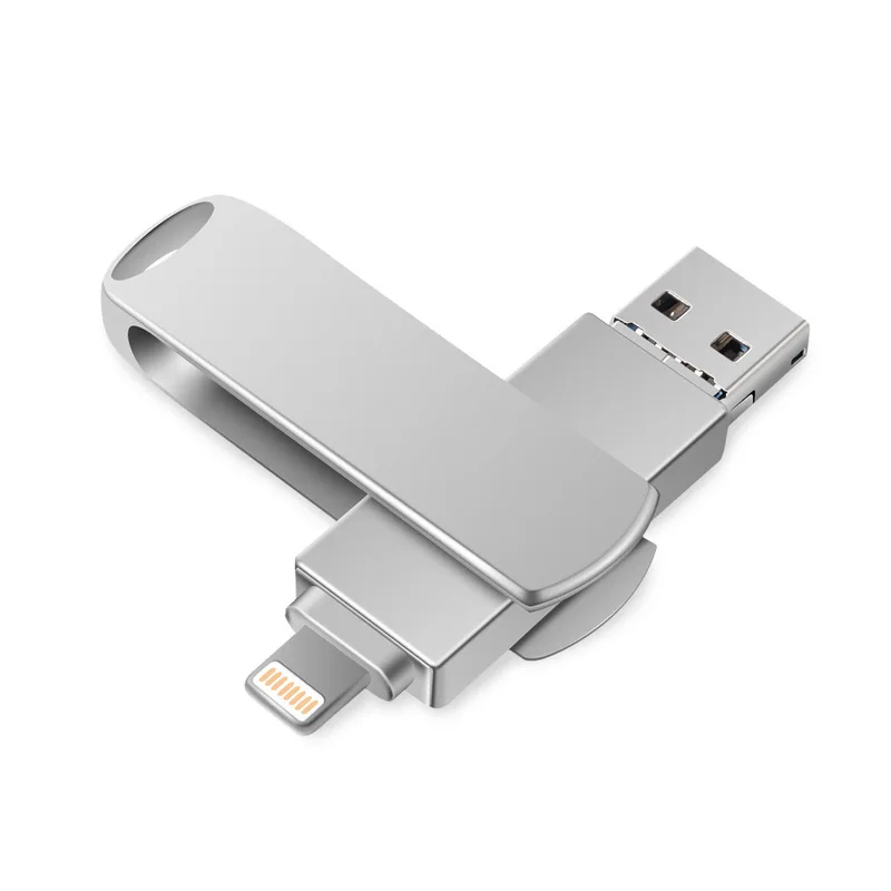 Type C металлический Usb флешдиск карта памяти 16 ГБ 32 ГБ 64 Гб 128 ГБ Пользовательский логотип 3в1 Usb флэш-накопитель