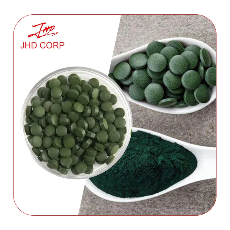 EU STOCK BULK JHD Wholesale Natural USDA & EU Organic Bulk Chlorella Spirulina Tablets 500mg 400mg