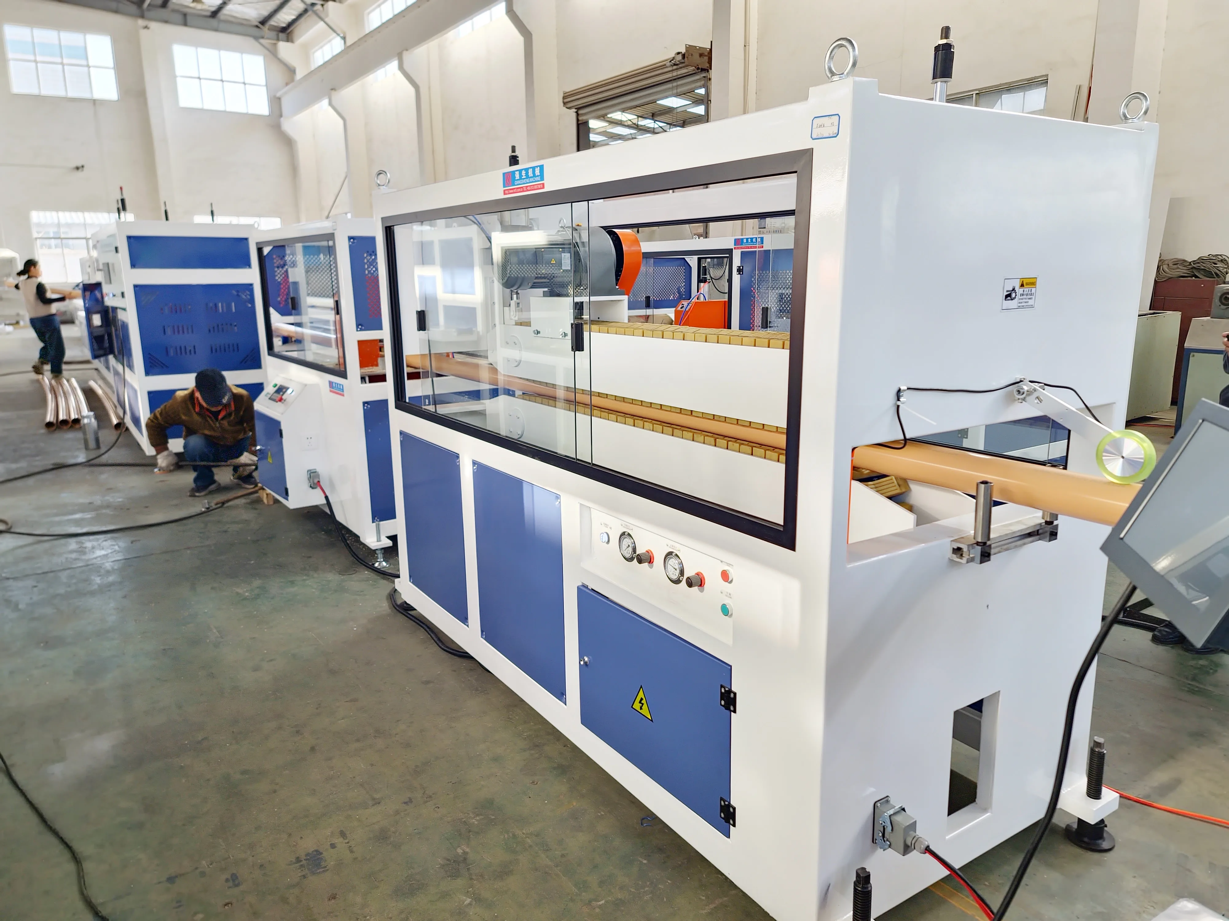 Plastic PE HDPE LDPE PPR UPVC CPVC PVC Pipe Water Gas Oil Supply Pipe Tube Extrusion Twin Double Screw Extruder Making Machine