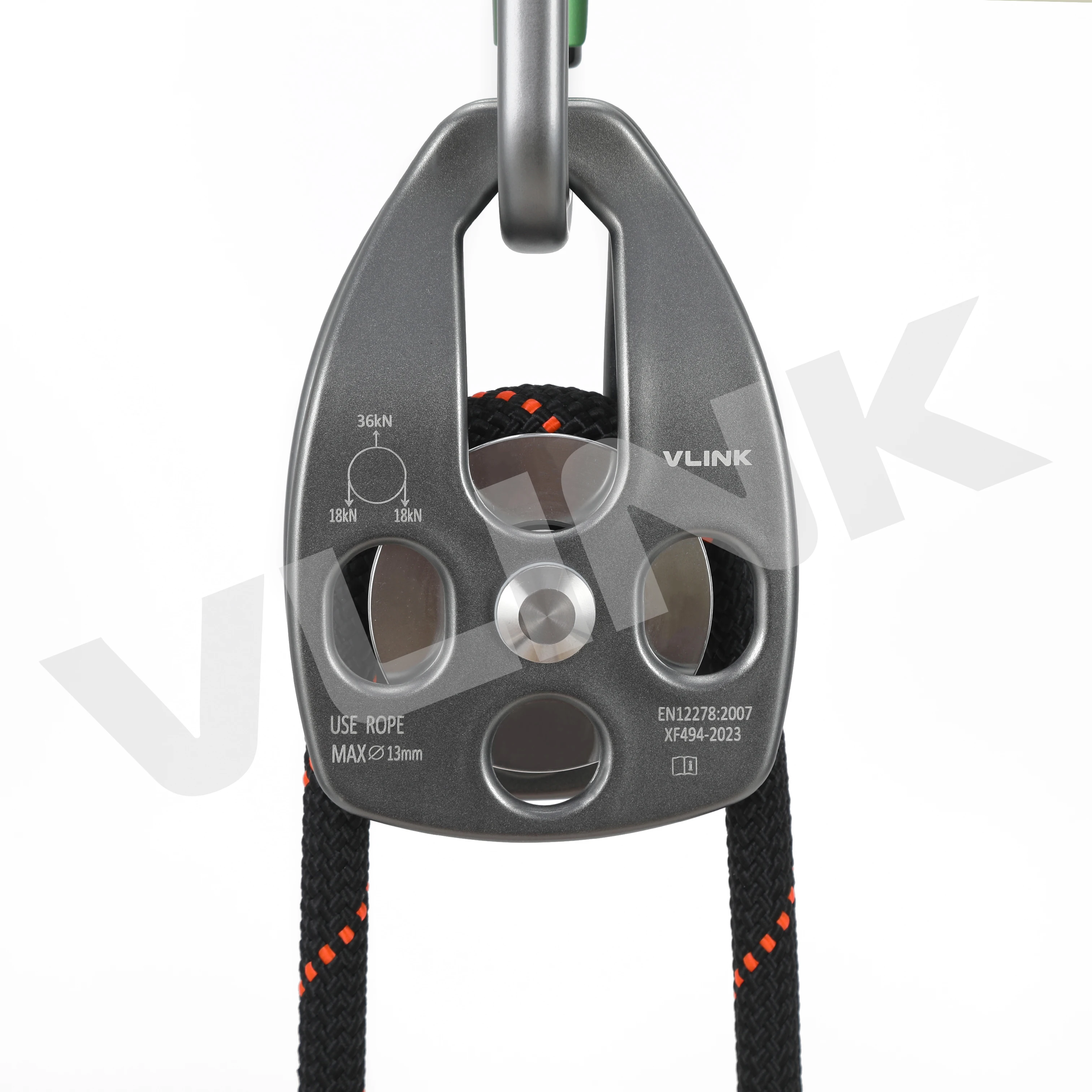 Rescue Aluminum Ball Bearing Large Single Pulley for Climbing