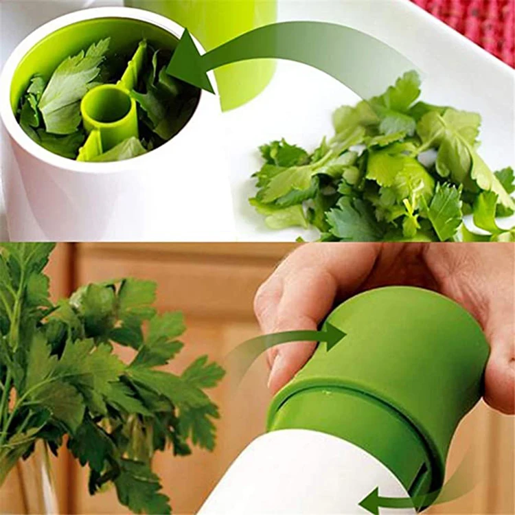 Amazon Hot Sell Hand Roller Herb Spice Grinder Vegetable Dry Grated Coriander Chopper Cutter Tools Kitchen Accessories