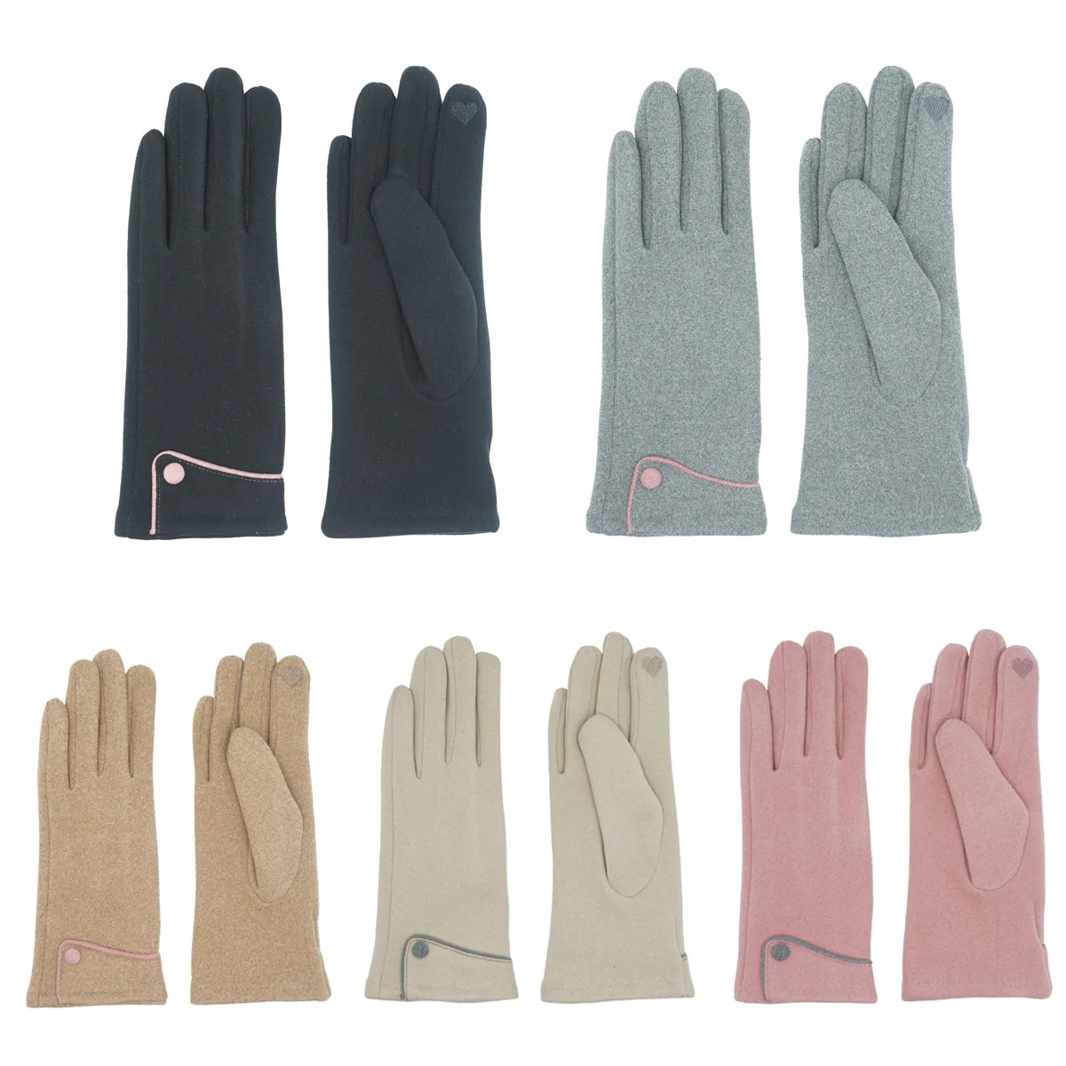 Женские модные перчатки с кнопкой, перчатки для улицы, женские перчатки для рук