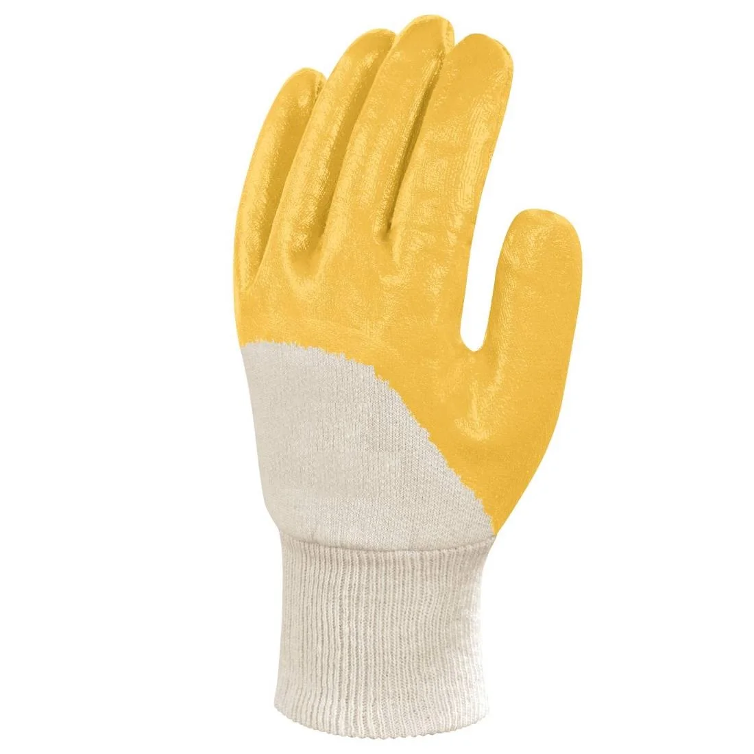 Light Weight Yellow Nitrile Coated Jersey Glove Rukavice od nitrila Handschuhe Nitrile Safety Industrial Knit Wrist Oil Gloves
