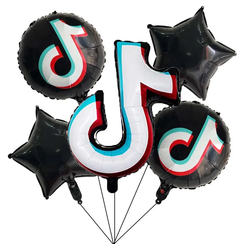 
Tik Theme Music Note Latex Balloon Set Happy Birthday Banner Party Decoration Party Music Party Decorations Supplies 