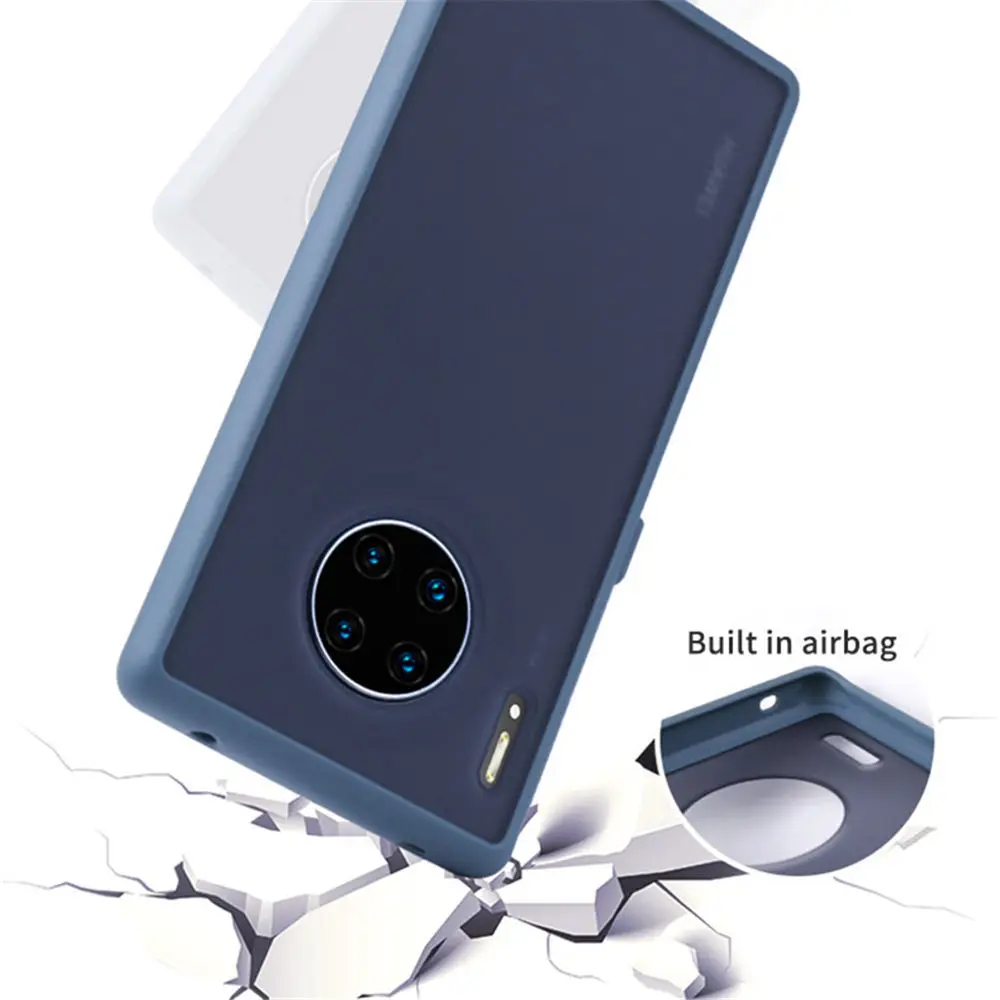 Transparent Frosted PC TPU Combo Back Cover Mobile Cell Phones Case For Huawei P40 Lite P40 P30 Mate 30 20 Pro P Smart
