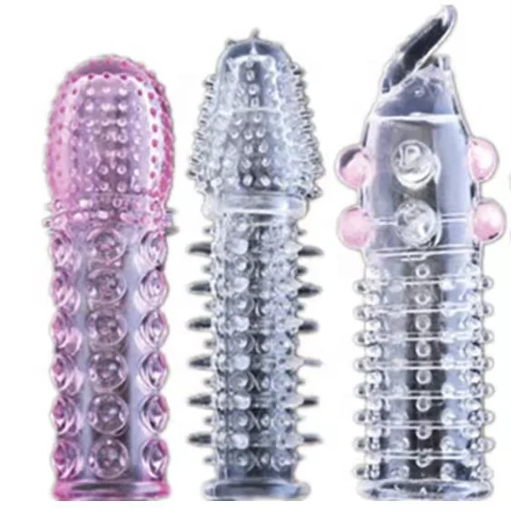 Girlspower Wolf Tooth Set Crystal Penis Condom Silicon Condom for Men Penis Sleeve Condom Stong Xxl Penis Massage Sleeve 2